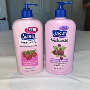 2 Suave Naturals Sun-Ripened Raspberry Moisturizing Body Lotion - Pink
